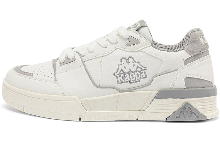 Kappa Lightweight, Wear resistant, And Non slip Low Top Skateboard Shoes Unisex White Gray