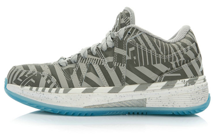 LiNing WOW 2 Way Of Wade 2 Slip-Resistant Cushioning Wear-Resistant Low-Top Basketball Shoes Men's Gray Blue