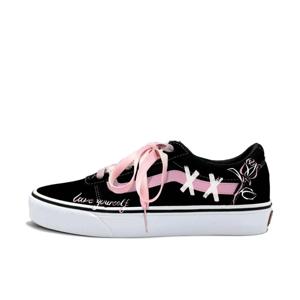 Vans Ward Abrasion Resistant Low Top Skateboard Shoes Men's Pink