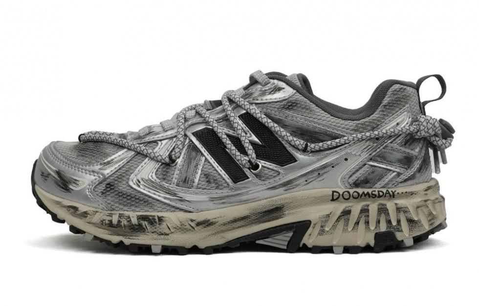 New Balance NB 410 Cushioning Anti-Slip Wear-Resistant Breathability Low-Top Casual Running Shoes Unisex Silver Black