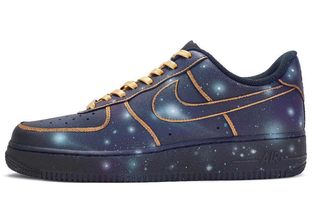 Nike Air Force 1 Low 811 Manufacturing, Air Force 1 Low Top Skateboard Shoes Men's Blue Purple Gold