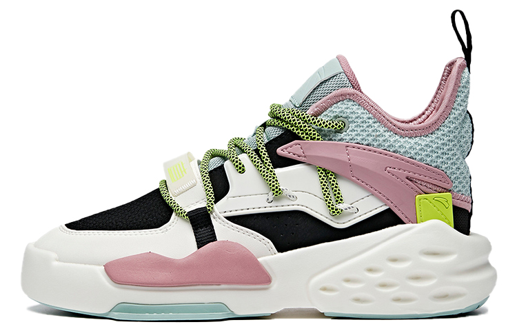 Anta Bastard Mid Top Skateboard Shoes Women's White Black Pink