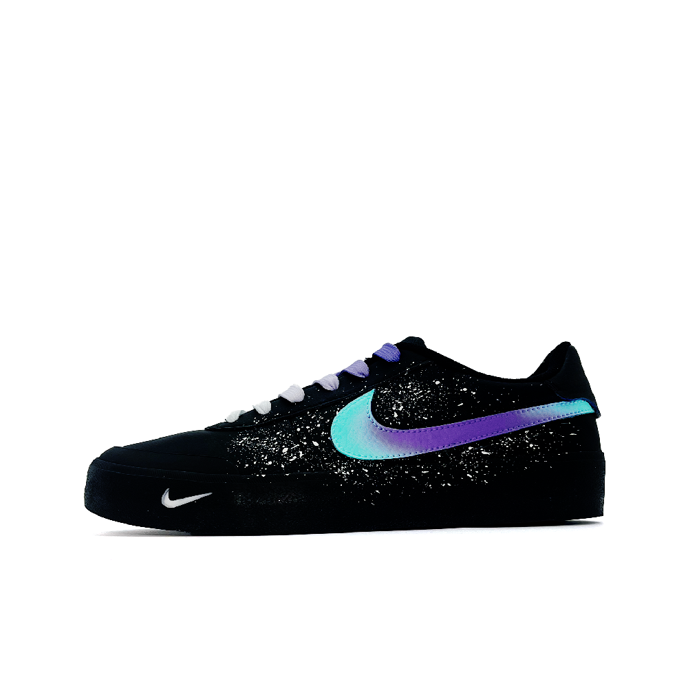 Nike Court Shot Mystic Cyan Abrasion Resistant Low Top Skateboard Shoes Men's Black