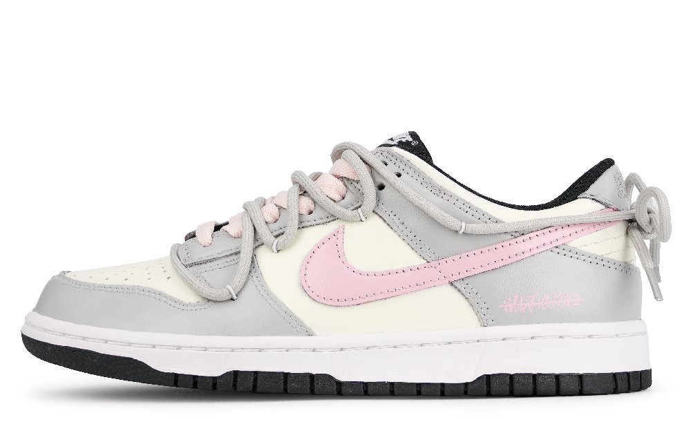 Nike Dunk Cloudy Tide Abrasion Resistant Low Top Skateboard Shoes Women's Light Gray