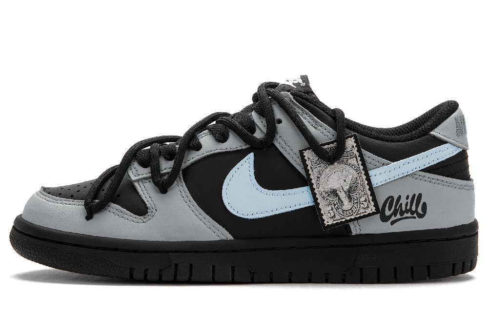 Nike Dunk High Profile Version 2.0 Low Top Skateboard Shoes Unisex Black Gray White
