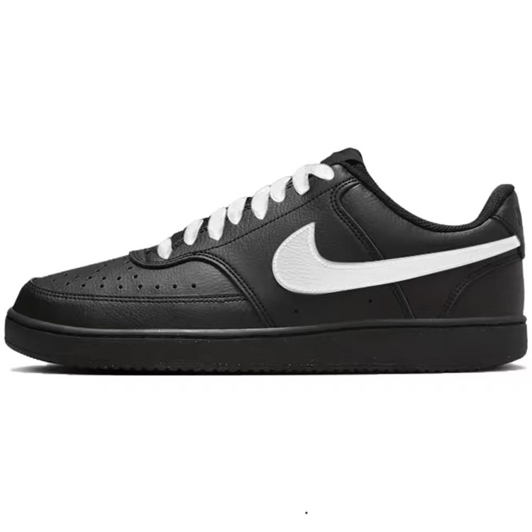 Nike Court Vision Anti Slip Wear Resistant Low Top Skateboard Shoes Unisex Black White