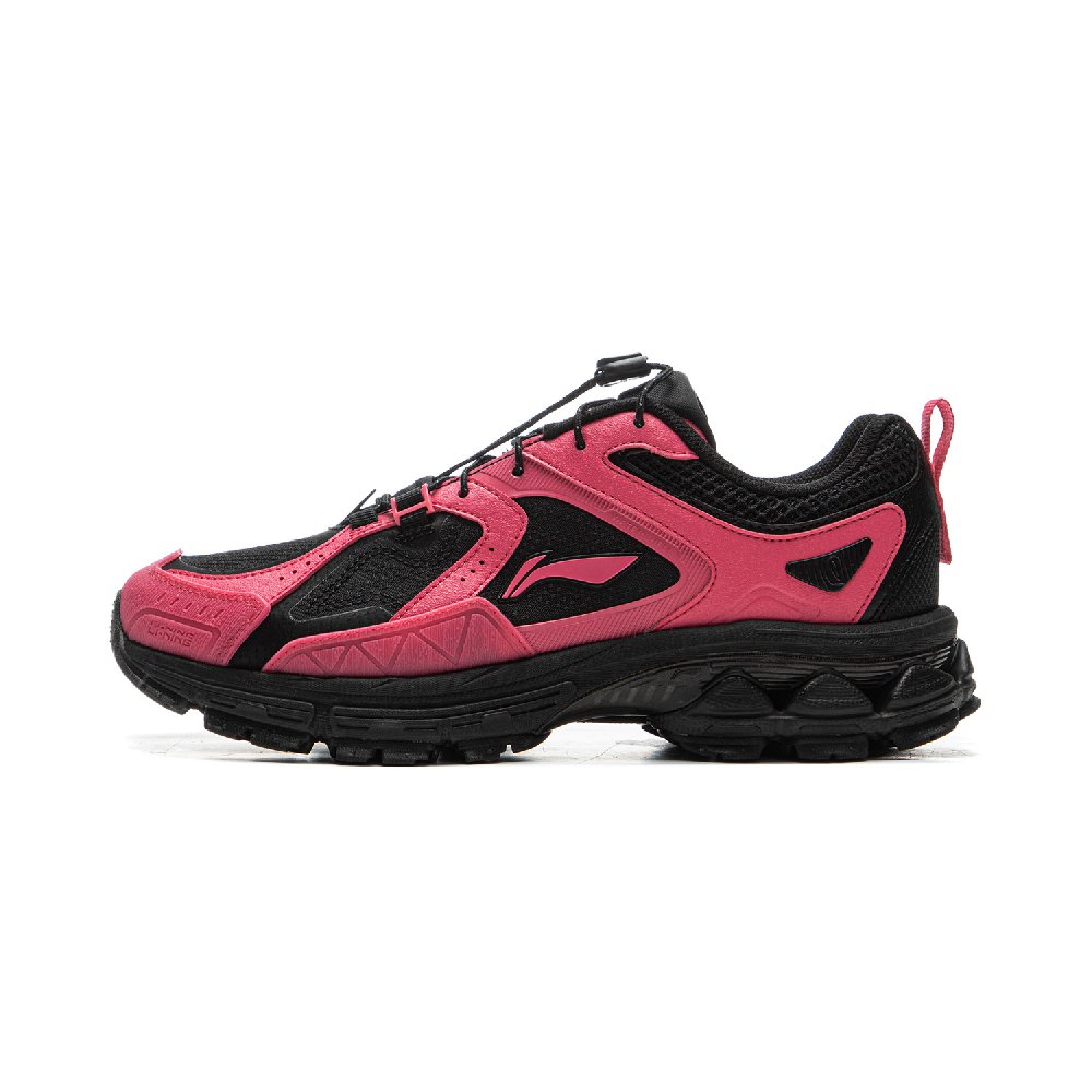 LiNing Support 2.0 Trail V2 Anti Slip Wear Resistant Low Top Sprint Running Shoes Women's Black Pink