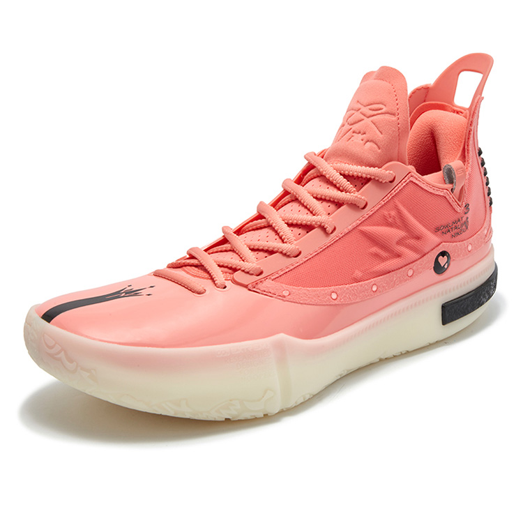 361° Joker 1 GT Cushioning, Slip Resistant, And Abrasion Resistant Low Top Basketball Shoes Men's Starfish Pink