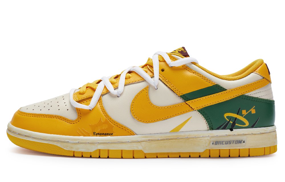 Nike Dunk Low Retro Slip-Resistant Low-Top Skateboard Shoes Men's Yellow Green
