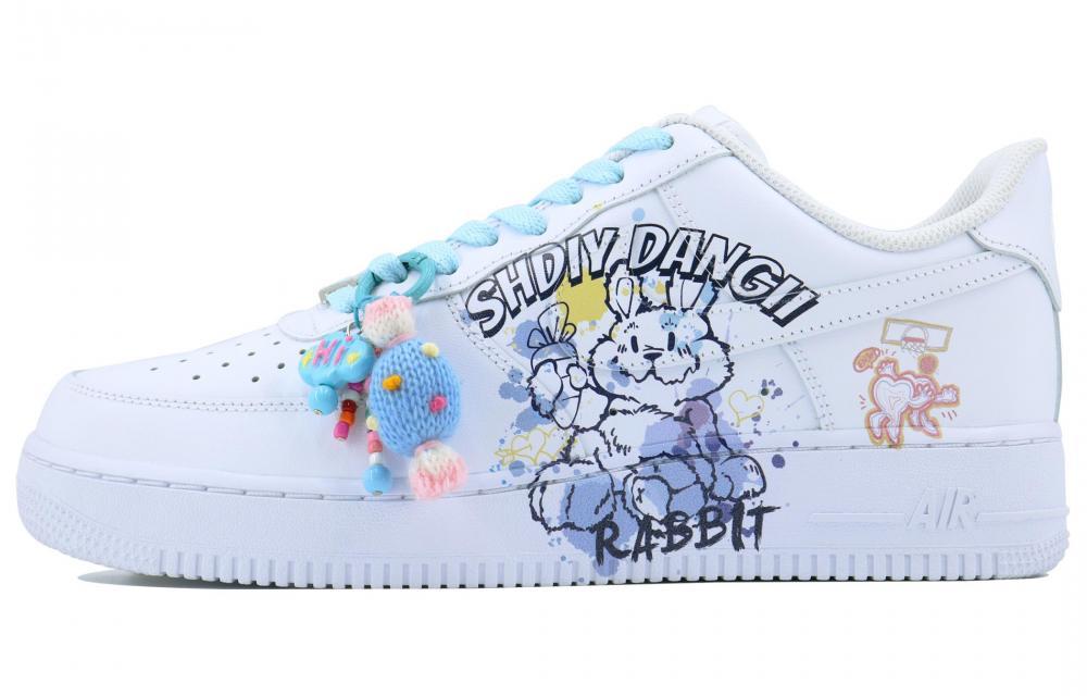 Nike Air Force 1 Hip-Hop Rabbit Girl SDS Low-Top Skateboard Shoes Women's Blue Purple