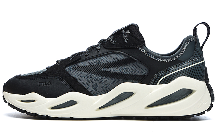 FILA Crypto Anti-Slip Wear-Resistant Low-Top Chunky Sneakers Men's Black Gray