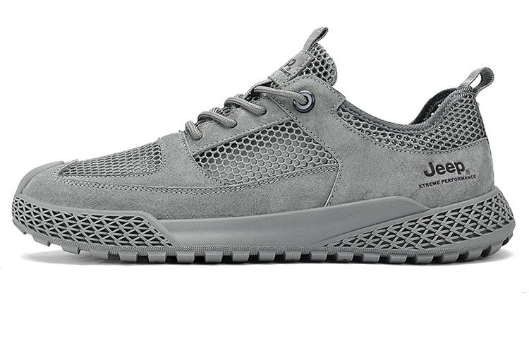 Jeep Abrasion Resistant Breathable Low Top Casual Shoes Men's Gray