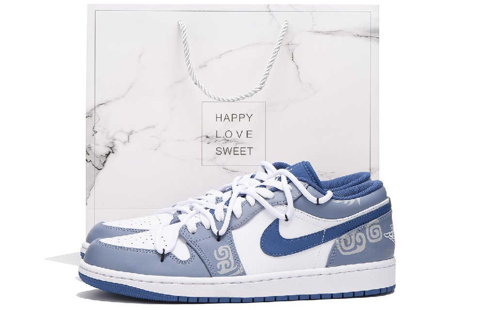 Jordan Air Jordan 1 Low-Top Vintage Basketball Shoes Men's Marine Blue
