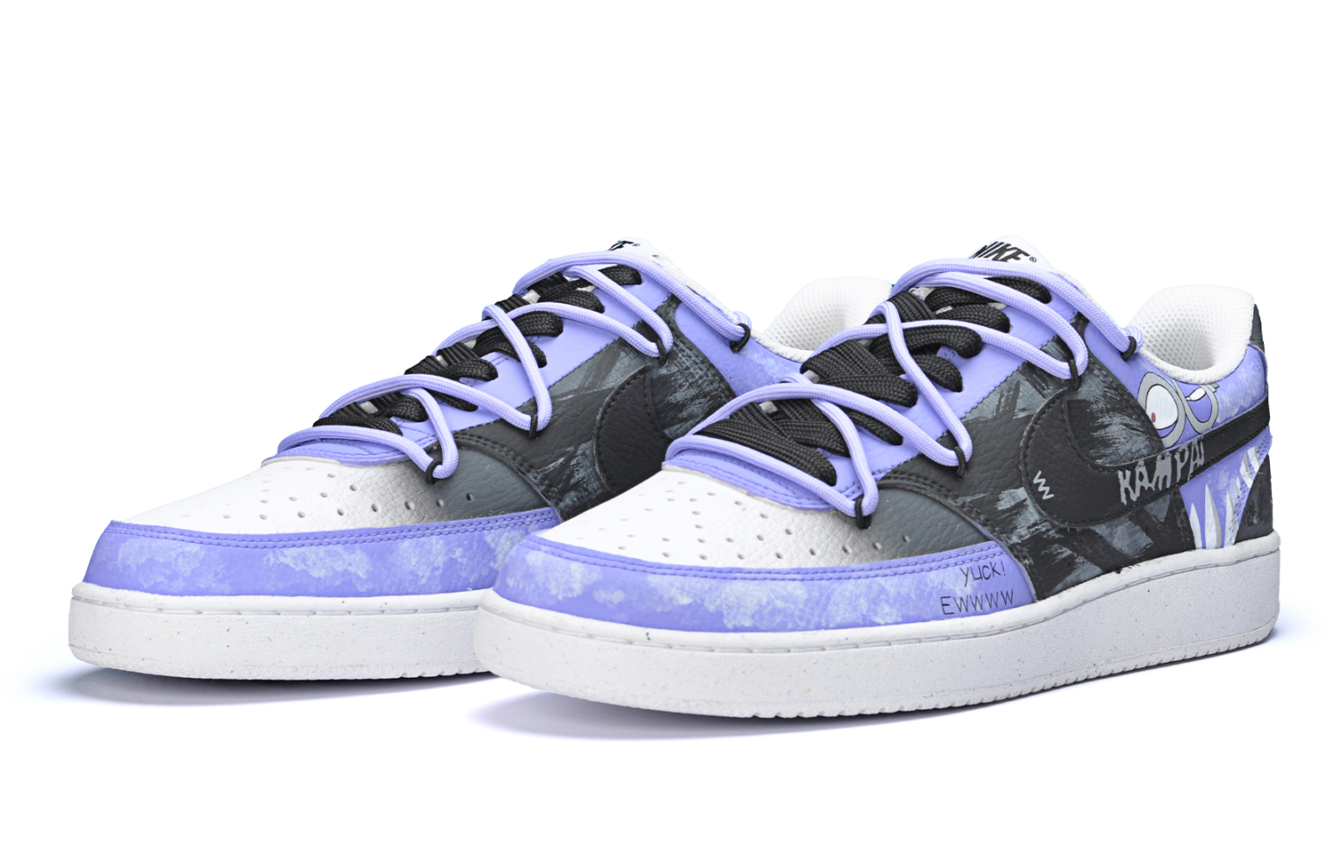Nike Court Vision Slip-Resistant Low-Top Skateboard Shoes Men's Black Purple купить в интернет-магазине Yoocart с быстрой доставкой по России.