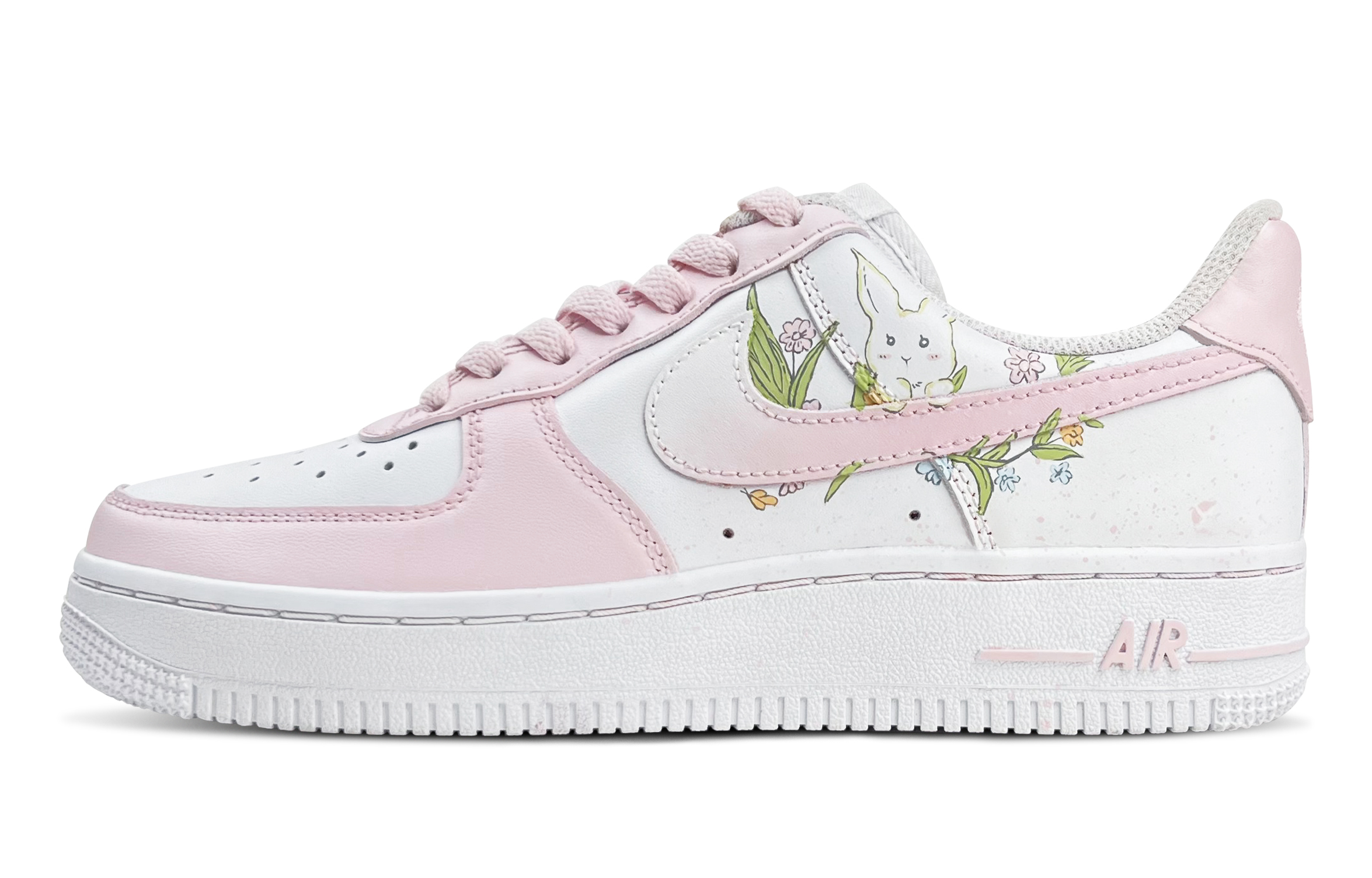 Nike Air Force 1 Abrasion Resistant Low Top Skateboard Shoes Women's Pink