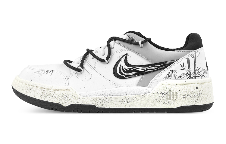 Nike Full Force Low-Top Skateboard Shoes Men's Black White Gray