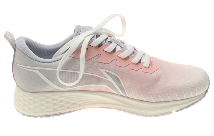 LiNing Red Hare 4 Slip Resistant Abrasion Resistant Low top Running Shoes Women's Gray Pink