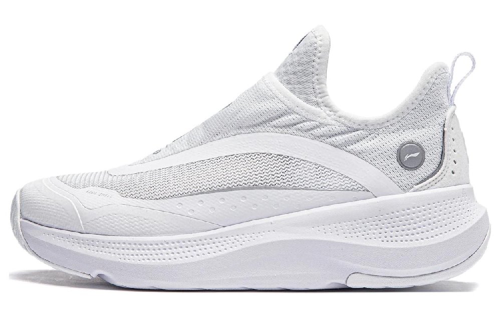 LiNing Soft Go Slip Resistant, Abrasion Resistant, Breathable, Lightweight Low Top Casual Shoes Women's White