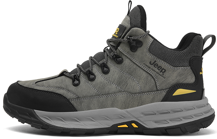 Jeep Mountaineering Collection Mid Top Outdoor Shoes Men's Gray