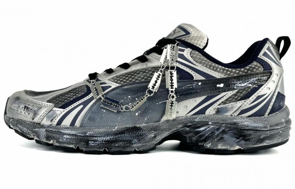 PUMA Milenio SuiXin Smog-Free Zone Anti-Slip Wear-Resistant Low-Top Casual Shoes Unisex Black Gray