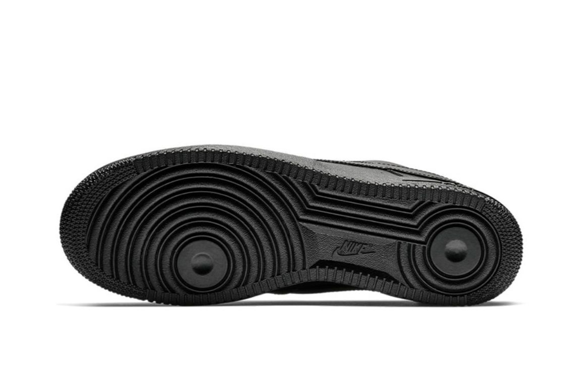 Nike Air Force 1 Coverage Low Top Skateboard Shoes Women's Black White