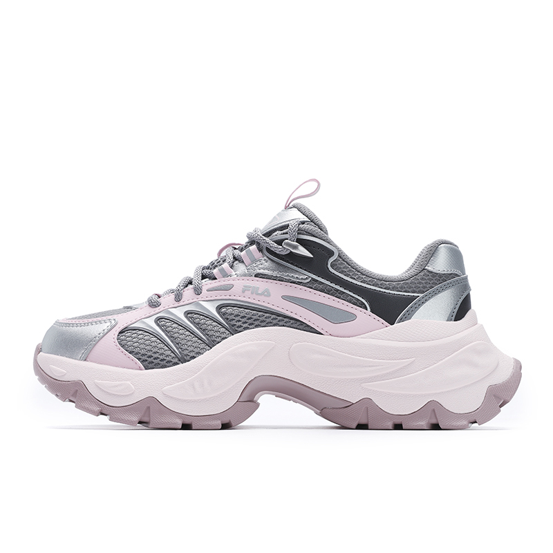 FILA SOFIA 4 Slip Resistant Low Top Casual Shoes Women's Gray Pink
