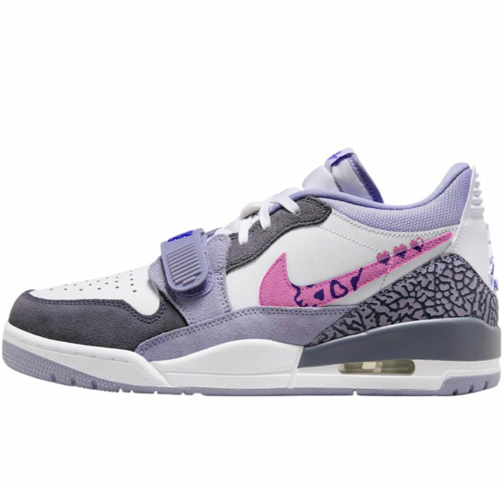 Jordan Legacy 312 Vintage Basketball Shoes Men's Low top White Purple Pink