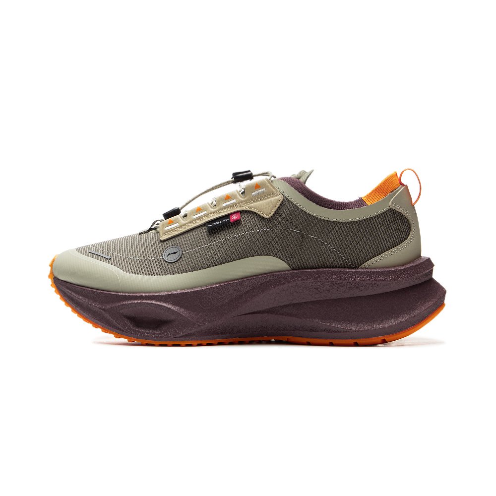 LiNing Abrasion-Resistant Low-Top Running Shoes Unisex Green Purple