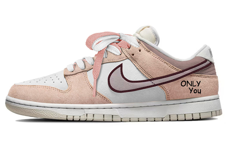 Nike Dunk Low Retro Low-Top Skateboard Shoes Men's Pink White