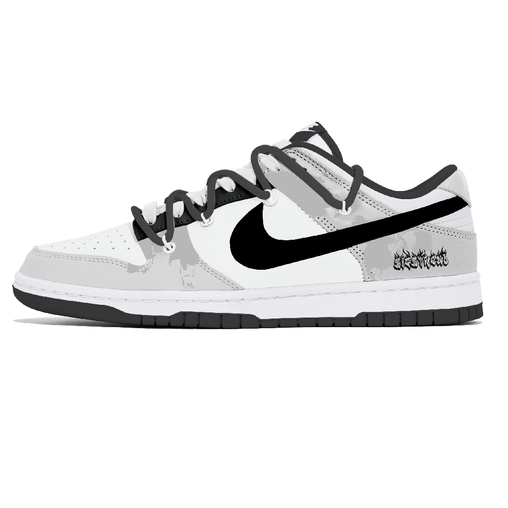 Nike Dunk Abrasion Resistant Low Top Skateboard Shoes Unisex Gray