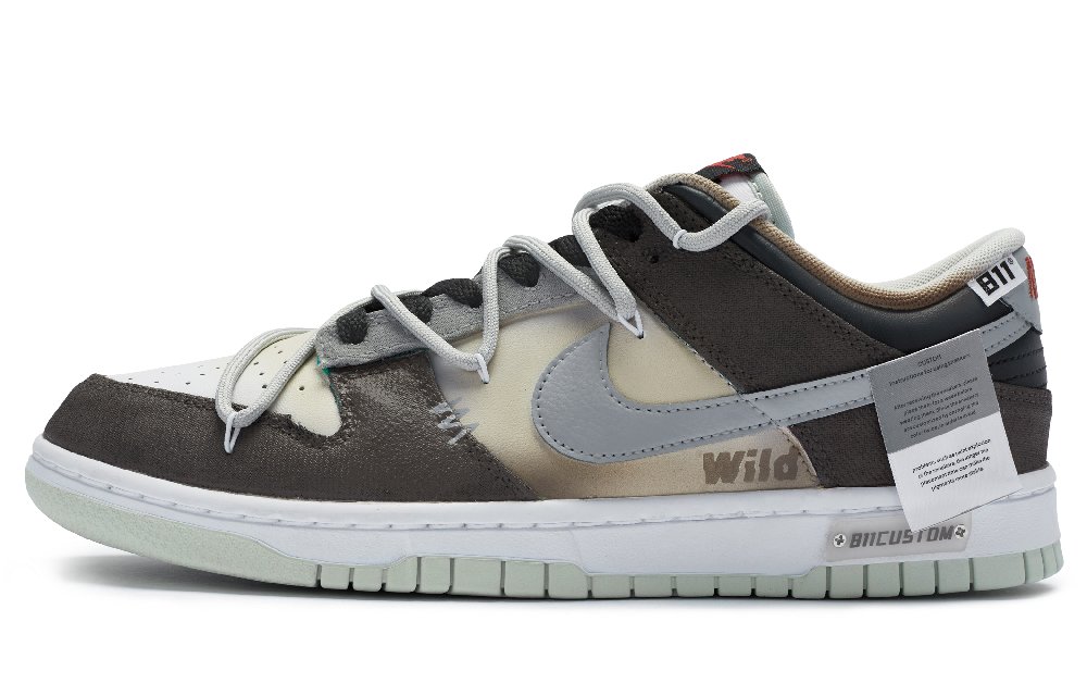 Nike Dunk 811 Manufacturing Low-Top Skateboard Shoes Men's Beige Brown Gray