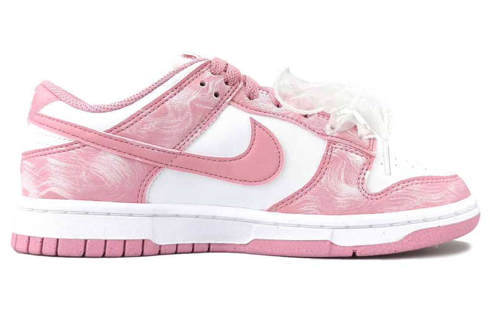 Nike Dunk Abrasion Resistant Low Top Skateboard Shoes Women's Pink white gold