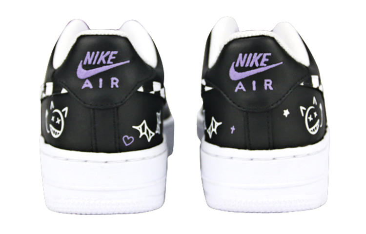 Nike Air Force 1 07 Air Force 1 Anti Slip Wear Resistant Low Top Skateboard Shoes Women's Black White Purple купить в интернет-магазине Yoocart с быстрой доставкой по России.