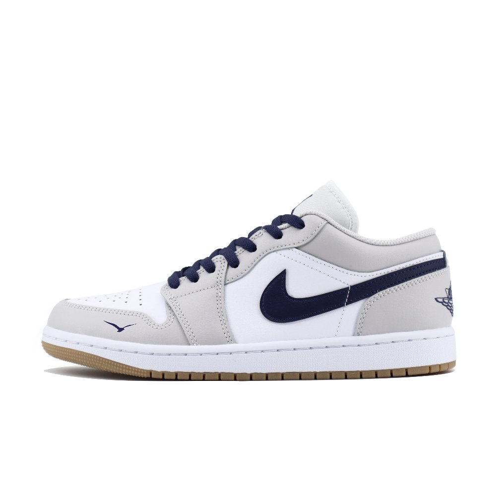 Jordan Air Jordan 1 Shock Absorbers With Slip Resistant Features Low Top Vintage Basketball Shoes Unisex Gray White