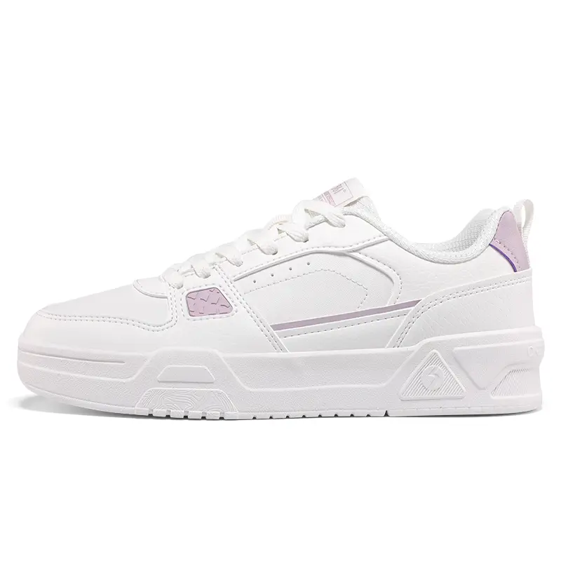 361° Anti-Slip Wear-Resistant Low-Top Skateboard Shoes Women's White Purple