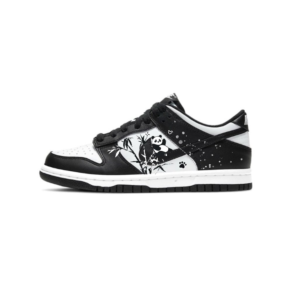 Nike Dunk Anti-Slip And Wear-Resistant Lightweight Low-Top Skateboard Shoes Unisex Black White