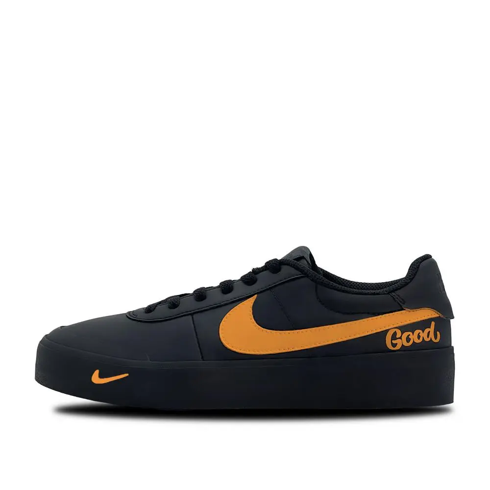 Nike Court Shot Cool Orange Journal Abrasion Resistant Low top Skateboard Shoes Men's Black Orange