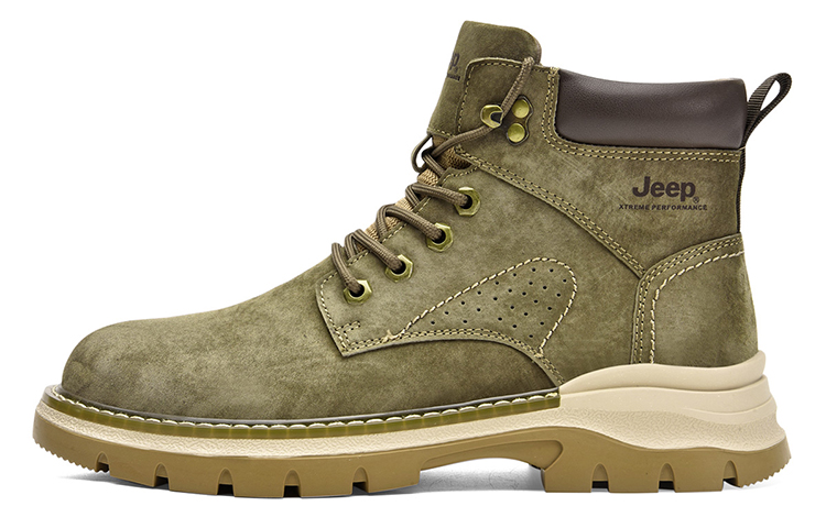 Jeep Crew Outdoor Boots Men's Khaki Green