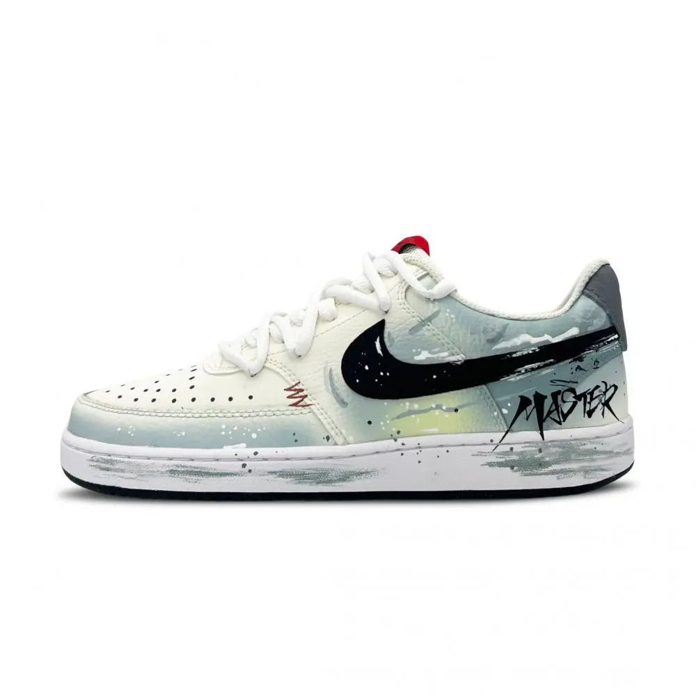 Nike Court Vision 1 Cloud Coverage Low top Skateboard Shoes Men's Light Gray Blue