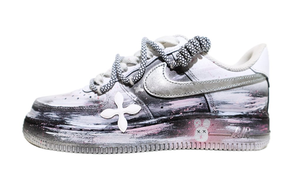 Nike Air Force 1 Low Top Skateboard Shoes Women's Black White