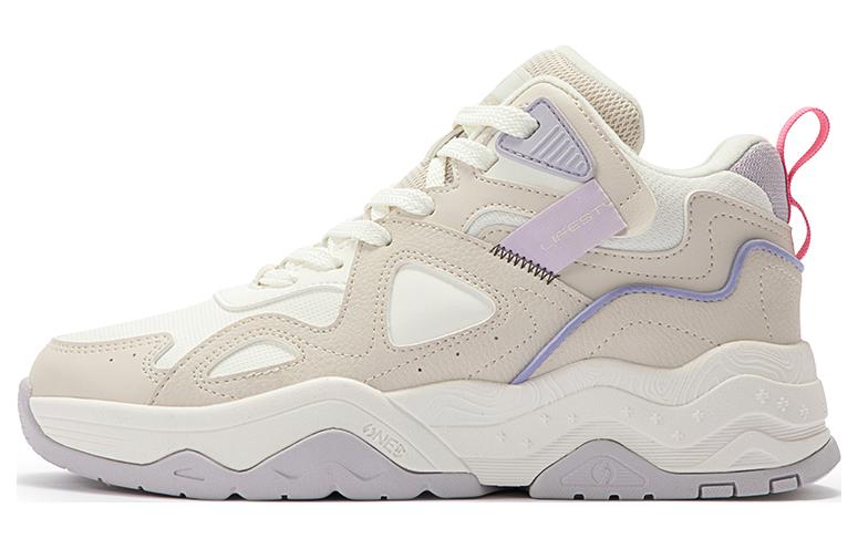 361° Mid-Top Skateboard Shoes Women's Beige White Purple