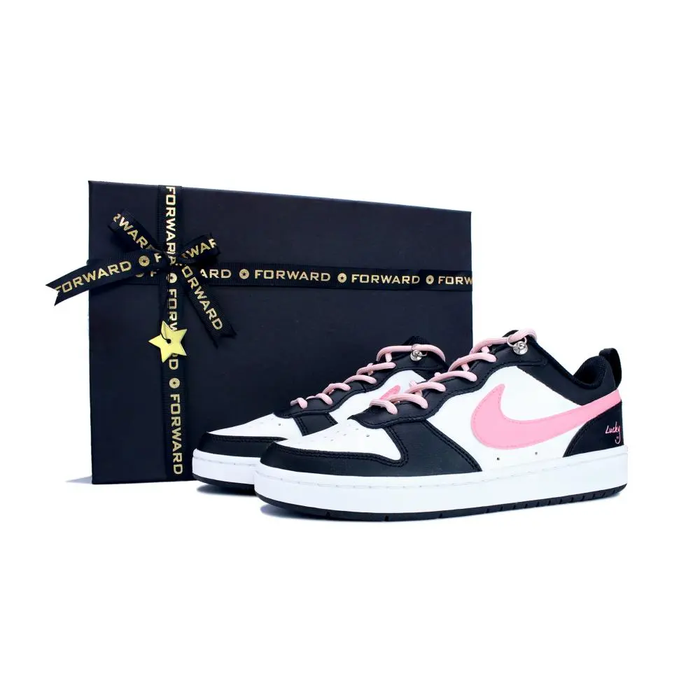 Nike Court Borough Skateboard Shoes Women's Low top White/Black/Pink