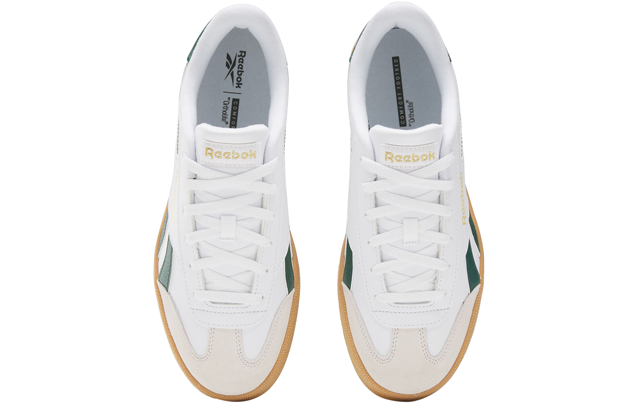 Reebok Smash Edge S Anti Slip Wear Resistant Low Top Skateboard Shoes Unisex White Green