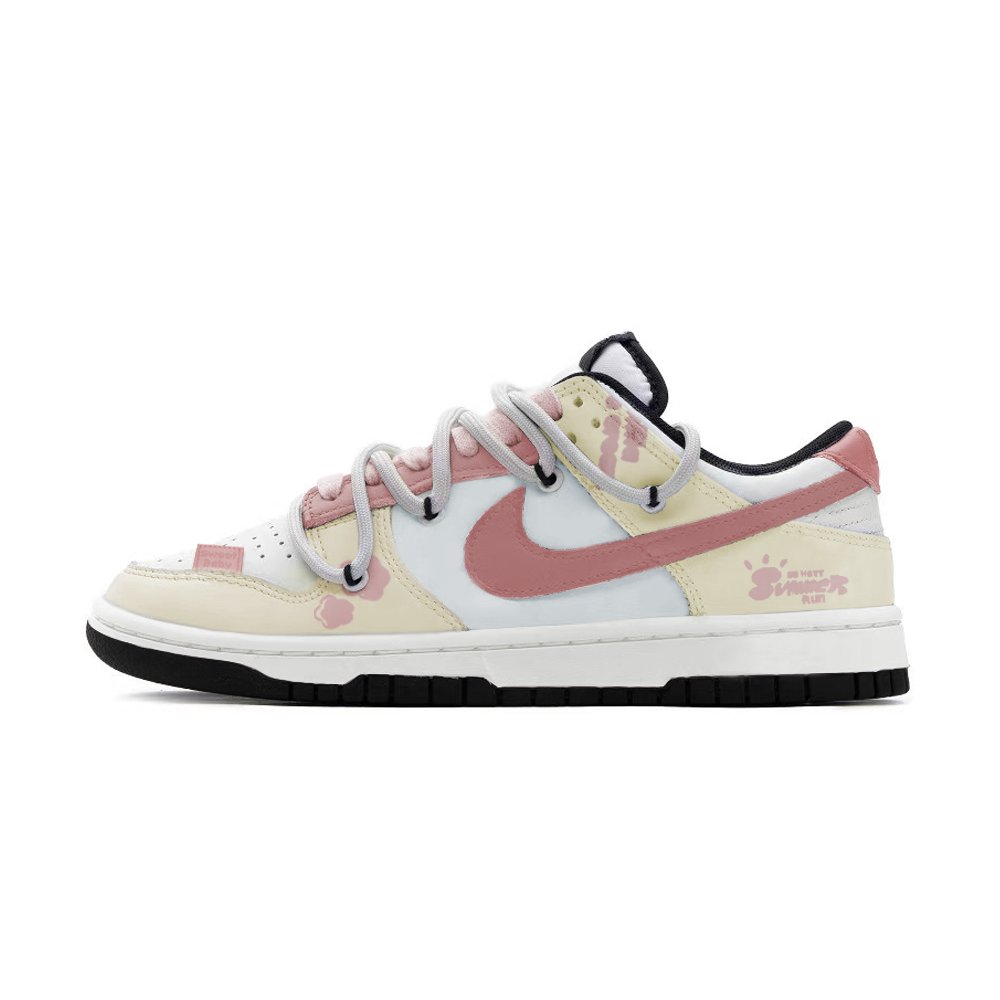 Nike Dunk Abrasion-Resistant Low-Top Skateboard Shoes Unisex Pink