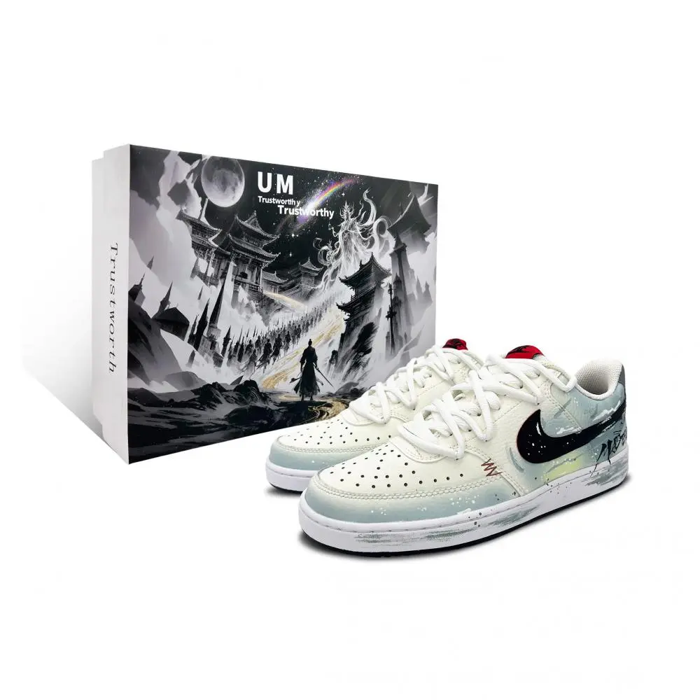 Nike Court Vision 1 Cloud Coverage Low top Skateboard Shoes Men's Light Gray Blue