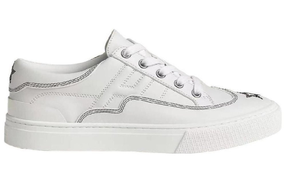 HERMES Low-Top Skateboard Shoes Women's White