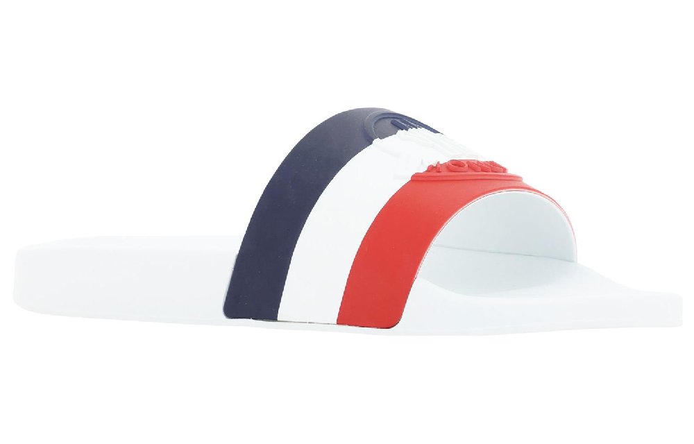 Moncler Rubber Sole Slide Slippers Men's White