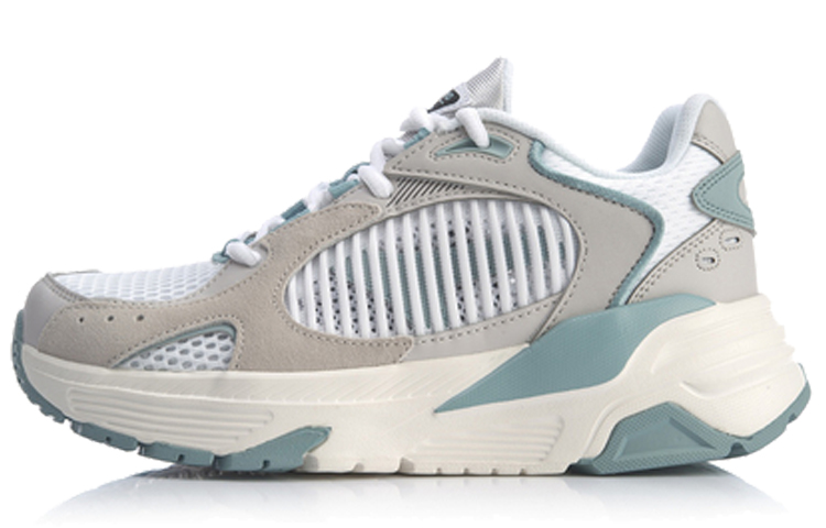 LiNing Breathable Low Top Casual Shoes Women's Light Gray Green