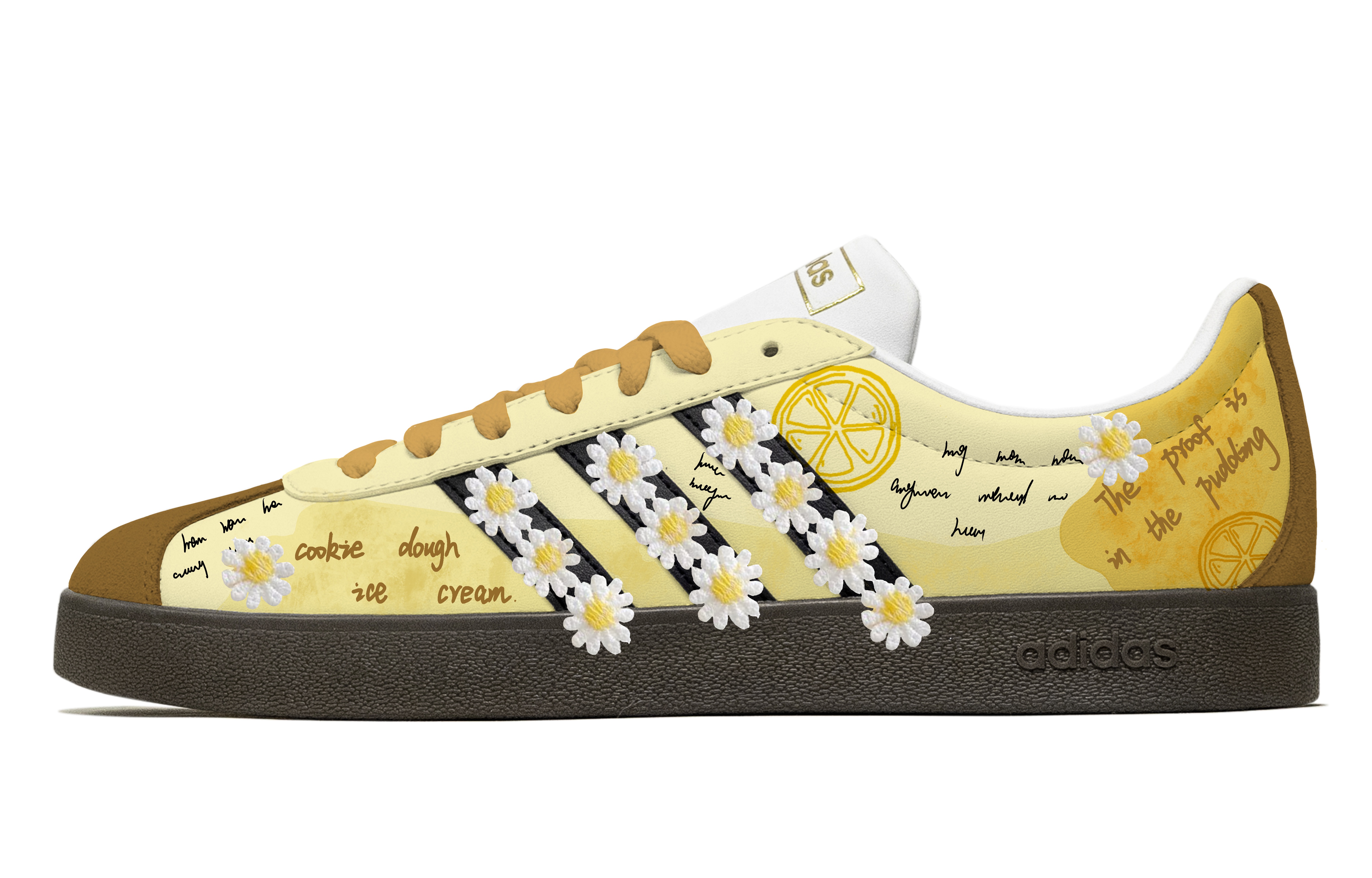 Adidas VL COURT 2.0 Love Planner, Delights Low top Skateboard Shoes Unisex Yellow