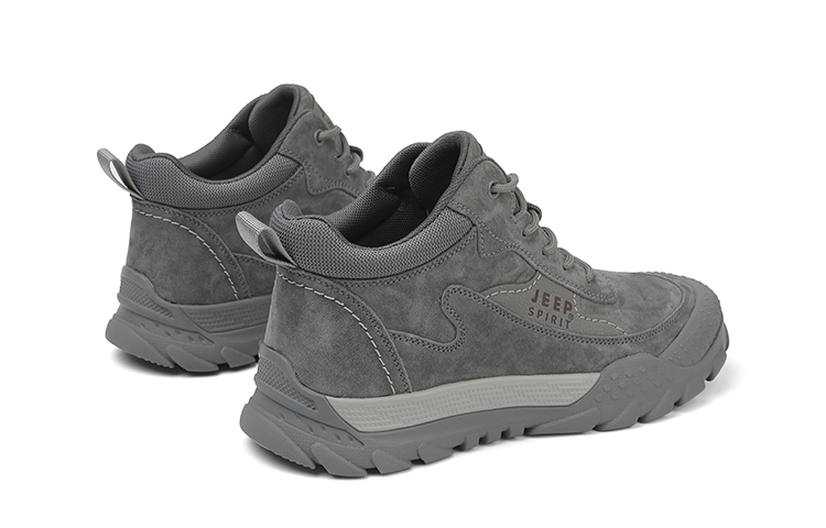 JEEP SPIRIT Waterproof And Wear resistant Ankle Length Outdoor Boots Men's Gray